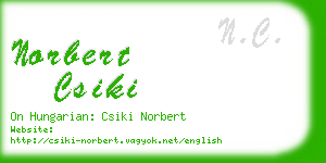 norbert csiki business card